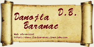 Danojla Baranac vizit kartica